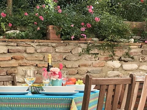 Dining al fresco on the terrace