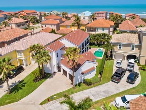 Aerial view of the property, our property is the one on the left!!