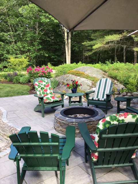 Outdoor seating on front patio.