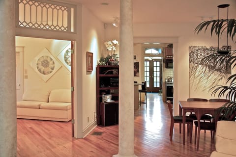 Dining room and second bedroom with sofa sleeper as seen from living