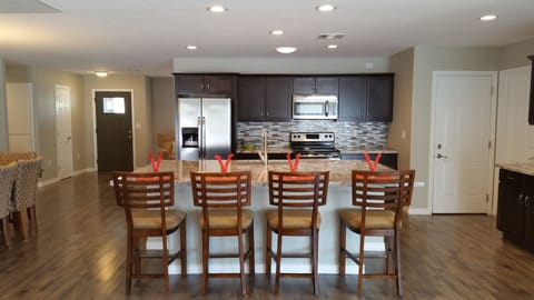 Huge kitchen island is 6'x8' island