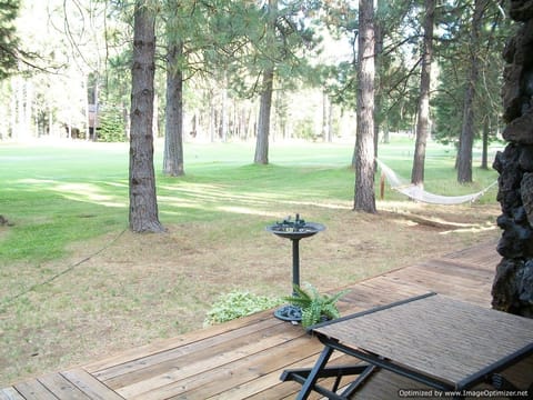 Relax and watch golfers go by.