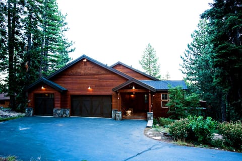 Main level with Master bedroom, kitchen, living room, 2 balconies, & 3 car gar.