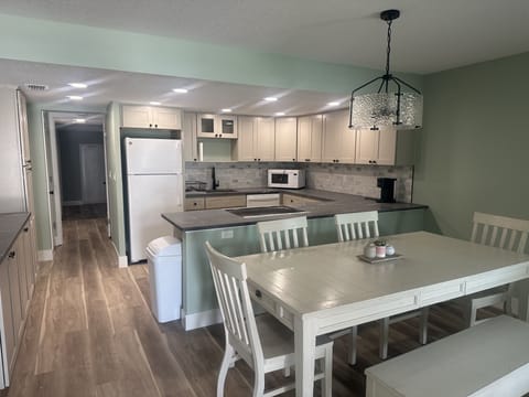 Dining room and kitchen