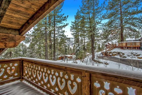 the deck and view of Squaw Valley