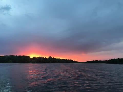 Sunrise on the Apple River Flowage from the dock