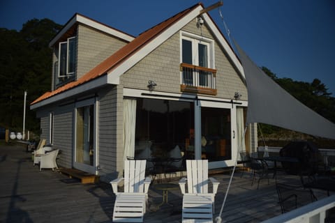 Welcome to the Boat House sea side deck.