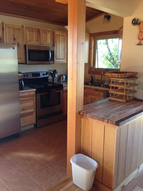 The kitchen area