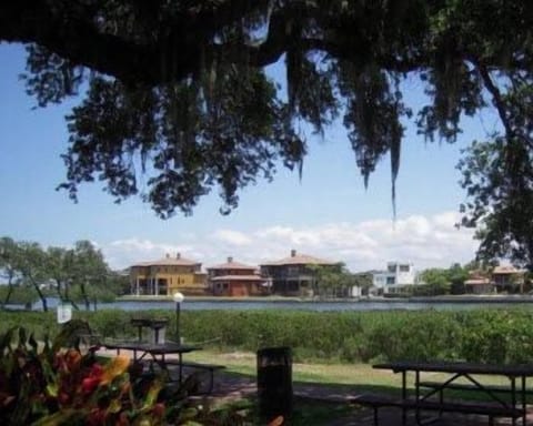 Barbeque overlooks Intracoastal waterway and dock. You can fish and barbeque!