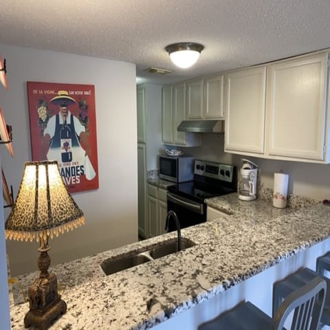 Kitchen is open to living area