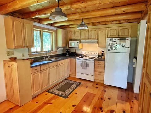 Fully stocked kitchen with most essentials for cooking and baking. 