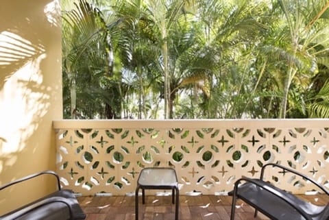 Secluded private back balcony