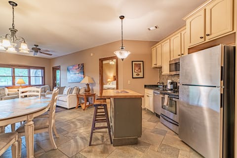 Unit A kitchen dining and living room