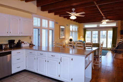 Kitchen is open to living/dining area!