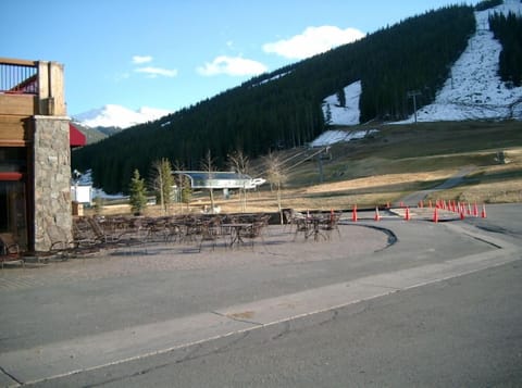 From back entrance to lift