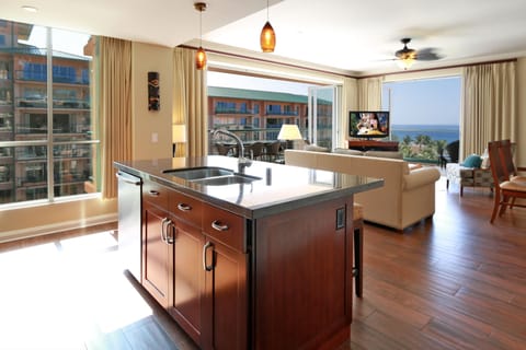 Expansive ocean view from inside the condo
