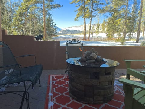 Warm Up by Gas Firepit w/Mosquito Pass in the Background