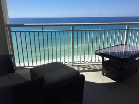 chair and ottoman on balcony