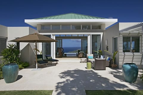 Enter through the spacious, well-furnished garden terrace...