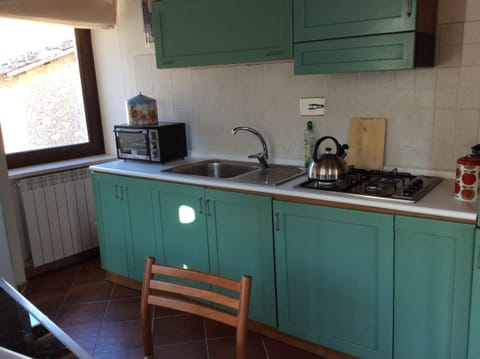 Kitchen with hob, full size fridge/freezer