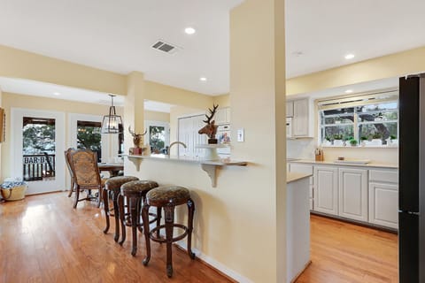 Bar seating allows the whole gang to join the fun without getting in the way!