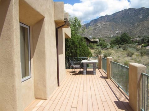 Our porch goes along our four bedrooms.
Step out of two bedrooms or enjoy view.