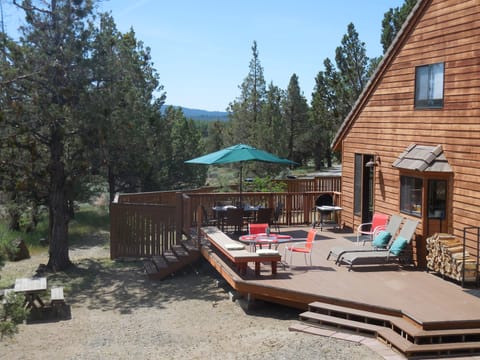 Here's the big deck off the dining area.  Room to relax and take in the view.