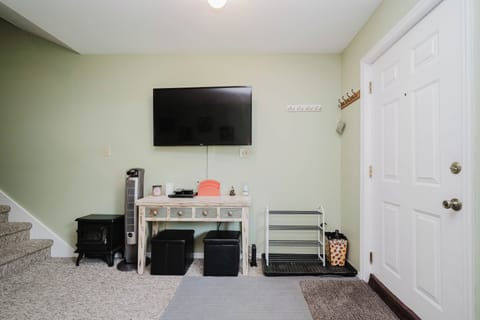 There is WIFI throughout the home, DVD player, and a Roku TV.