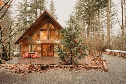 Architecture, Building, House, Cabin, Chair