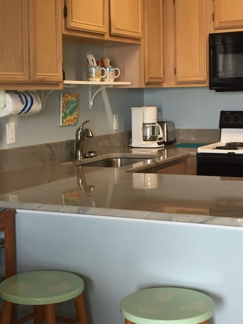 Updated, well equipped kitchen.