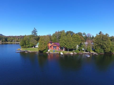 Aerial view of the cabin