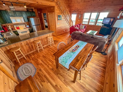 A warm and welcoming interior waits for you at Absolute High just minutes to downtown West Jefferson.