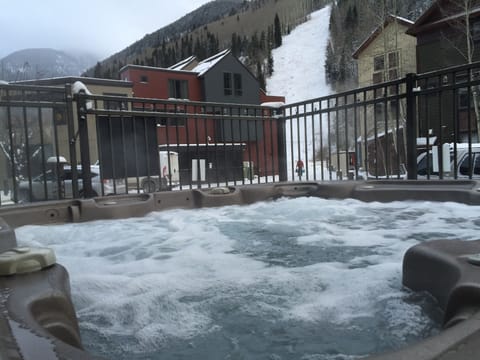 2 NEW Large Hot tubs kept at 104F with massaging jets.  Close to condo.