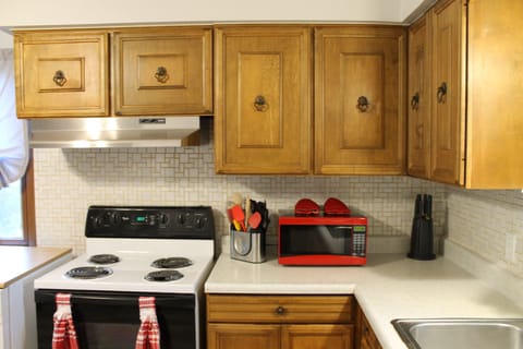 Electric stove/oven and small microwave