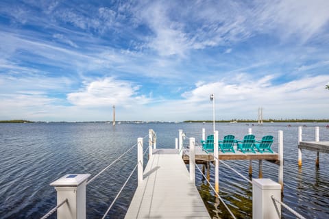 Private dock with seating to soak in the view!