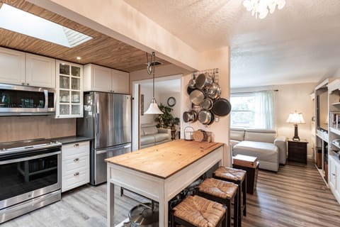 We have loads of plates, silverware and all kinds of small appliances