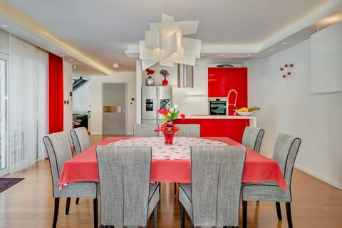 Dining room with kitchen