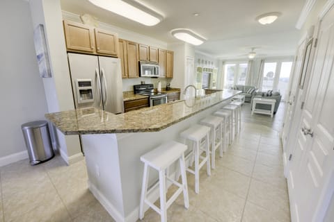 A Large and Full equipped Kitchen with Stainless Appliances