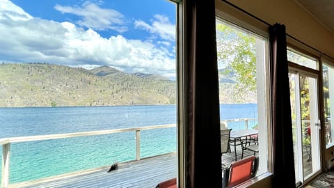 View of Lake Chelan from inside the cabin