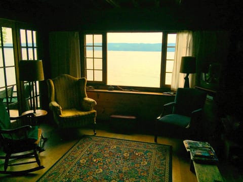 Living room view of Cayuga Lake