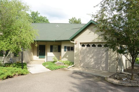 Welcoming front door with use of a single car garage