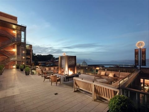 Mustard Terrace Overlooking the Bay at Night