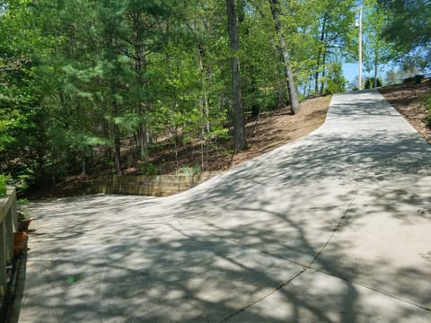 The driveway down to the house