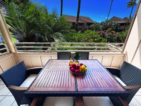 Relax and take in stunning views from this spacious lanai, perfect for outdoor lounging.