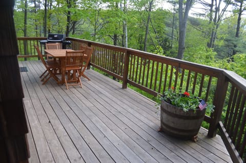 Beautiful and spacious deck for dining and enjoying the summer views! 