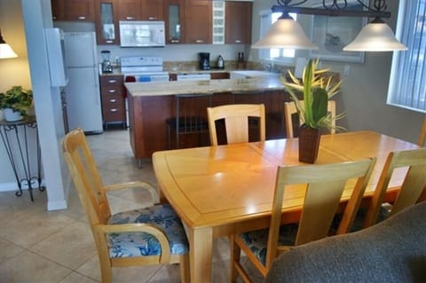 Dining table and the kitchen