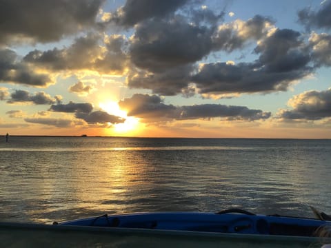 Sunset with clouds. View from living room balcony