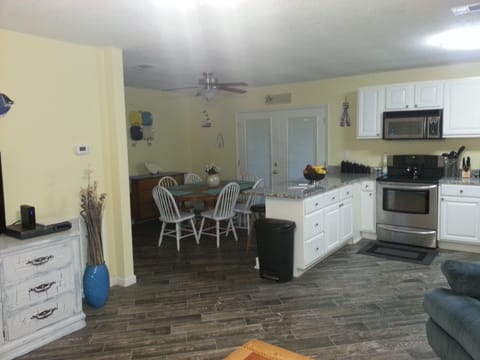 Kitchen and gathering area