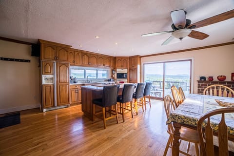 Well equipped kitchen.  Lots of pots and pans, dishes, cookware etc..
