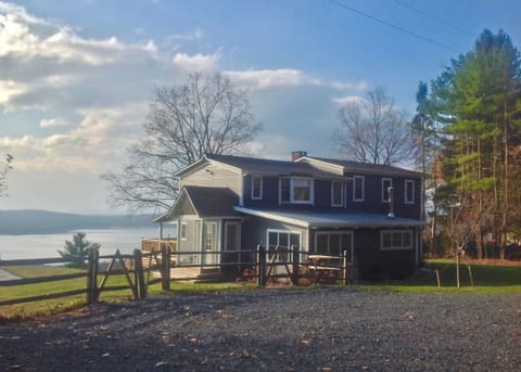 Front of house from the driveway.   